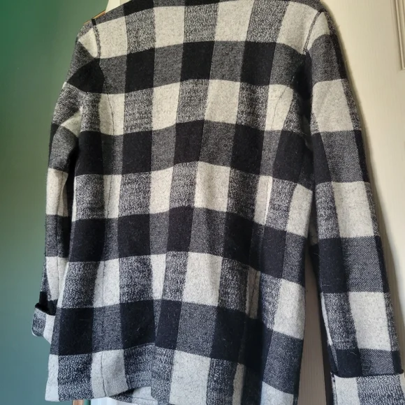 Ralph Lauren Sweater Blazer Jacket Academia Merino Wool Plaid Preppy Equestrian - Picture 4 of 6